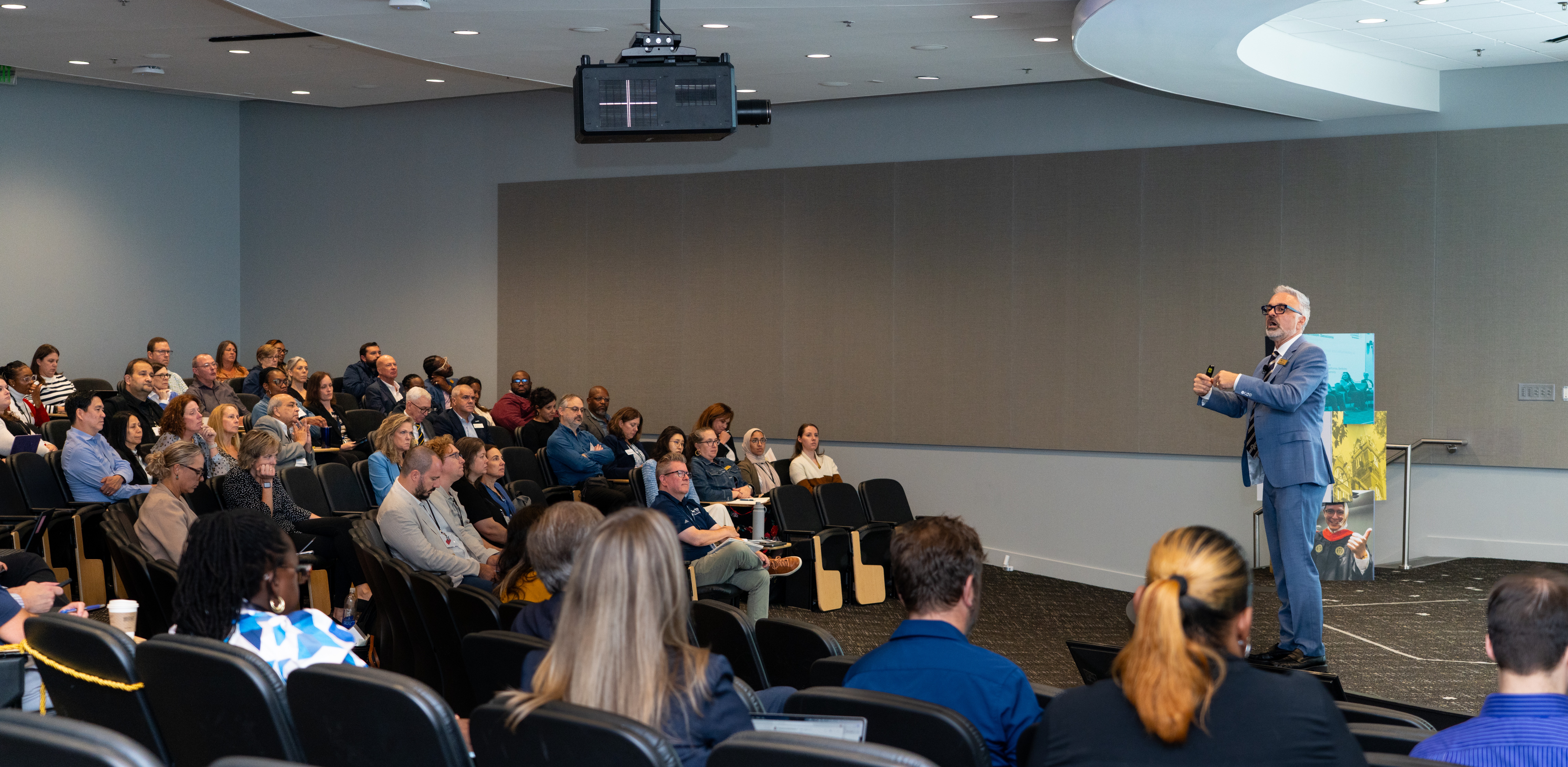 Dean Gaudelli delivers his keynote address to the 2025 Lifetime Learning Symposium